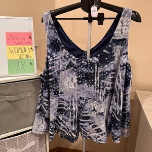 2X Jessica Simpson Sleeveless Top
